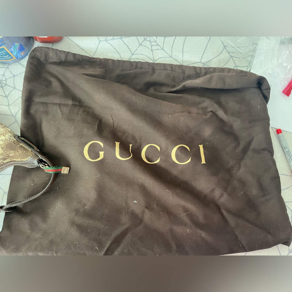 Vintage Gucci Brown Monogram Women's Bag - Picture 3 of 5